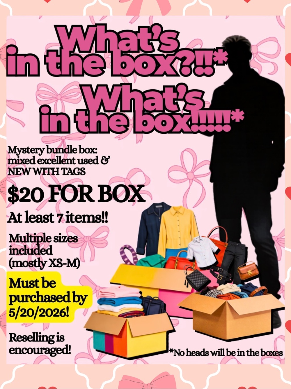 $20 FULL Bundle Box, Mixed Sizes, NWT/EUC! Hurry Before They are GONE!